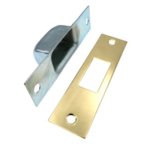 metal box door strike plate|oversized door striker plate.